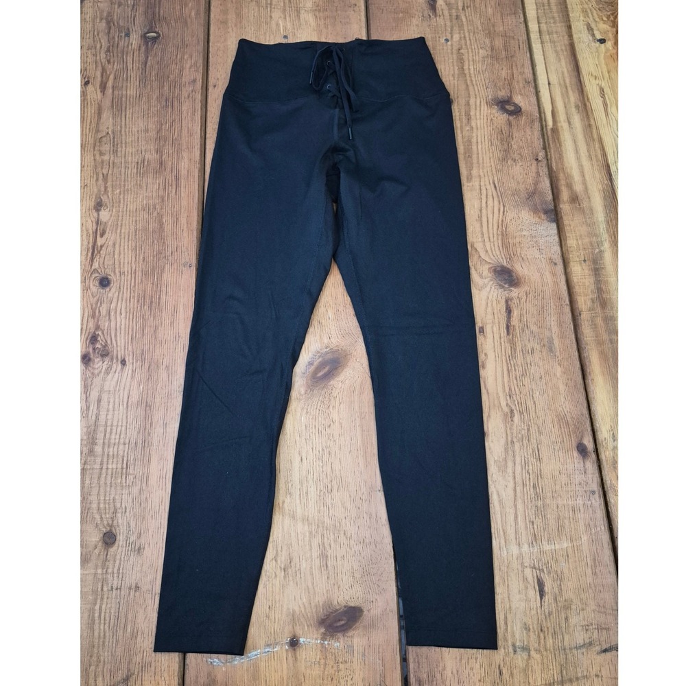 PINK Victoria's Secret Ultimate Lace Up Corset Leggings Black Medium